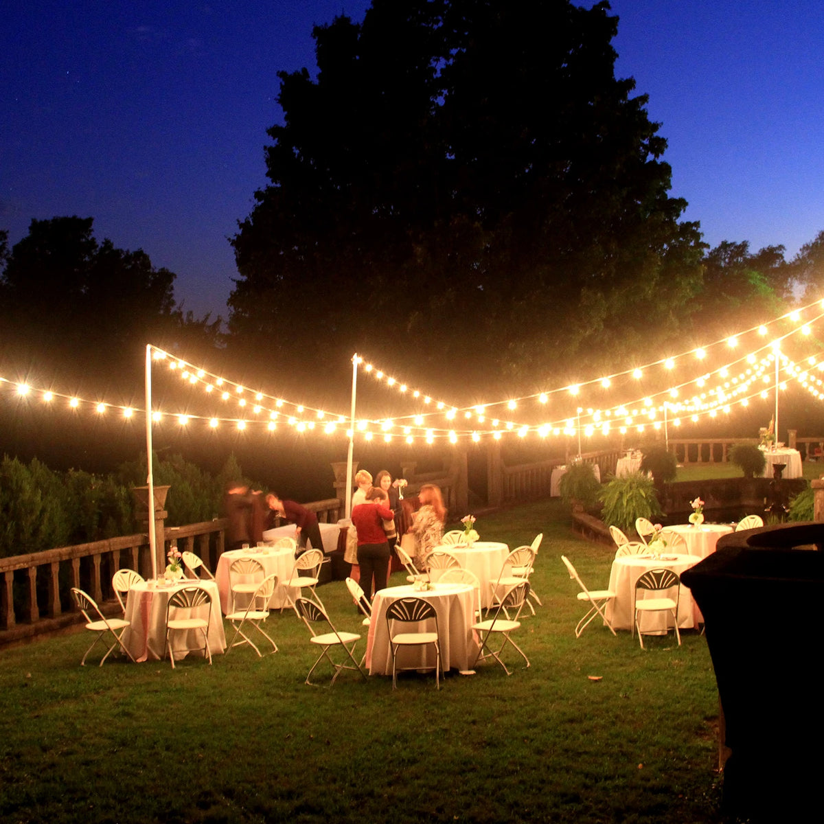 Durable LED Globe String Lights With Rugged Cables And Mounting Hooks