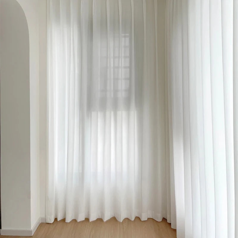 Premium Sheer Chiffon Curtain Panels For Living Rooms