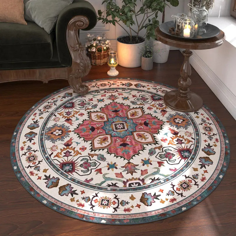 Nordic Style Anti Slip Round Carpet Washable Floor Rug Bedroom