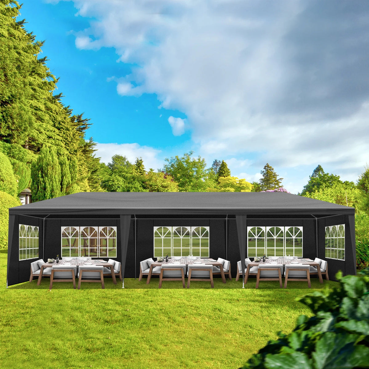 Outdoor Wedding Gazebo With Removable Sidewalls And Waterproof Canopy