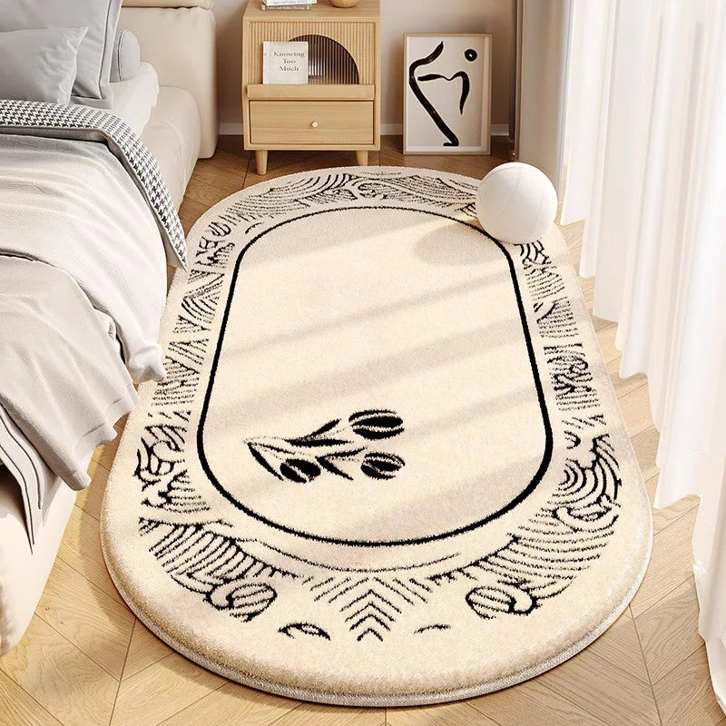 Minimalist Thick Plush Line Carpet For Living Room And Bedroom