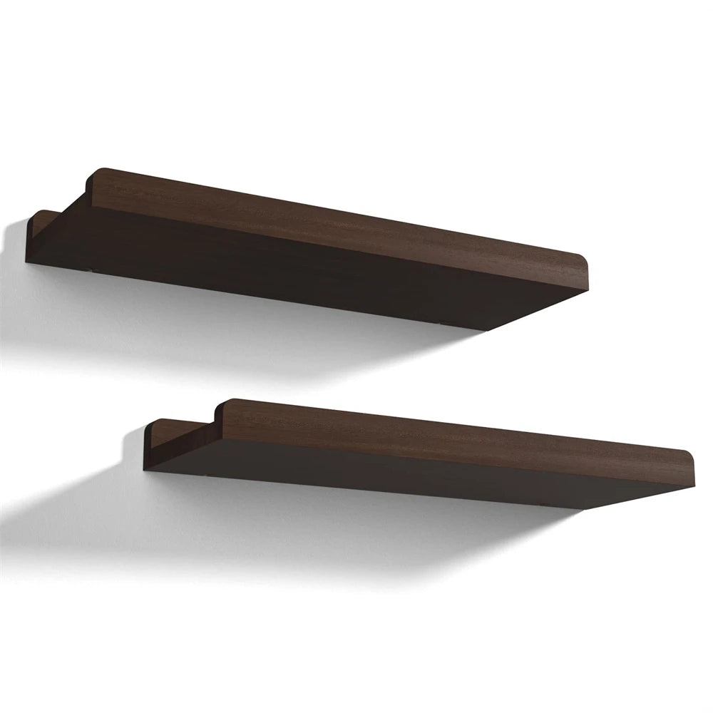 Wall Mounted Wooden Floating Shelves For Living Room Decor