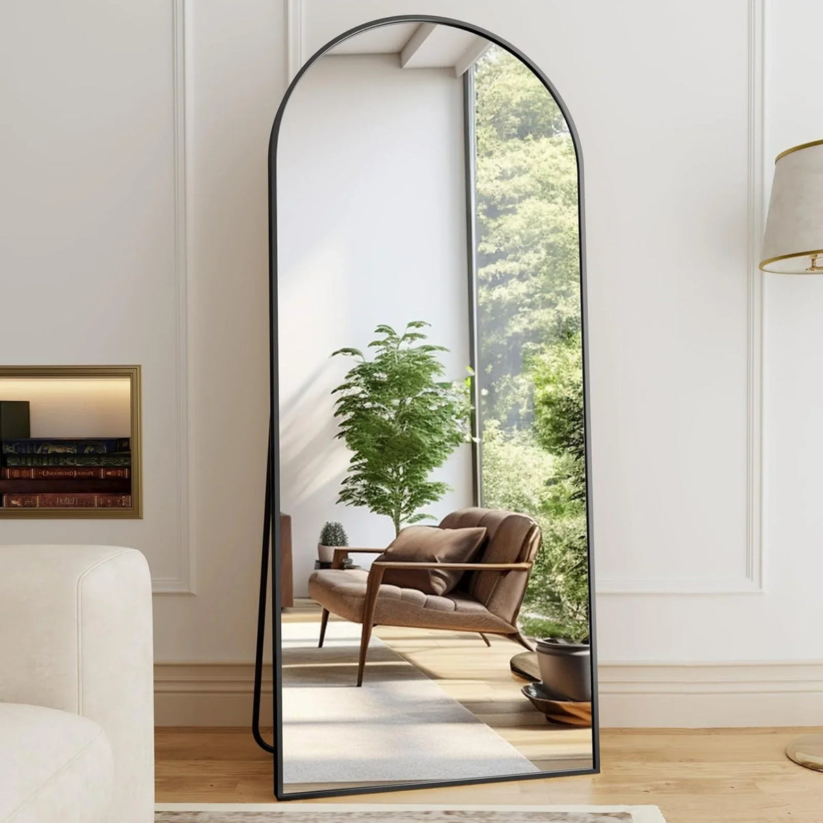 Elegant Arched Free Standing Full Length Mirror For Home Decor