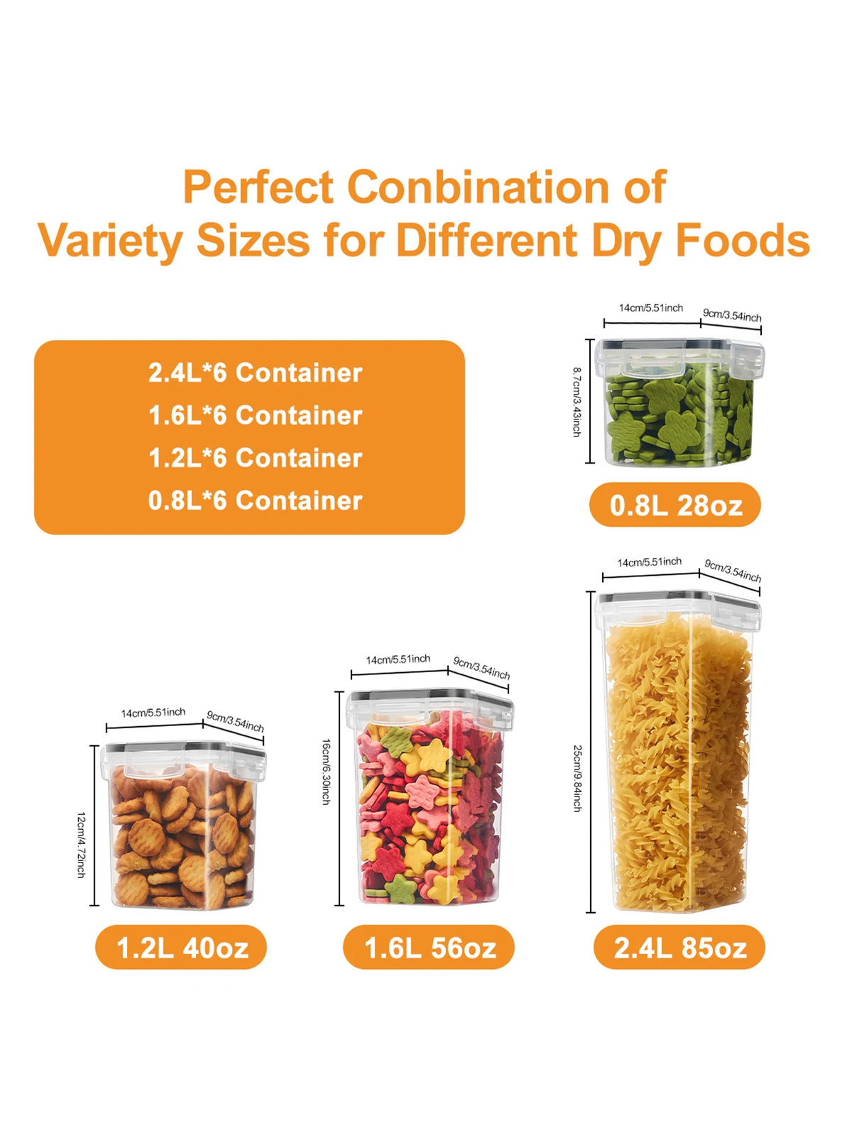 Airtight Food Storage Containers With Labels For Spices Grains Flour