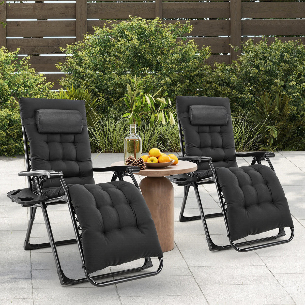 JHK Zero Gravity Recliner Folding Outdoor Patio Lounge Chair