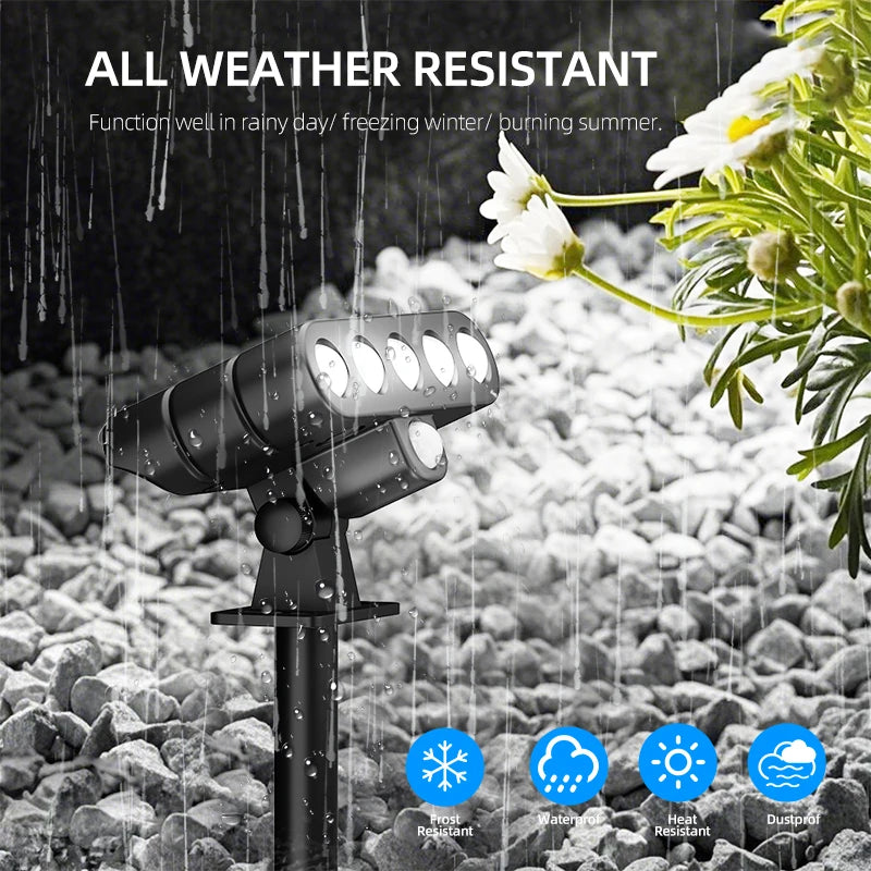 Famcdc 4 Pack Solar Outdoor Landscape Led Spotlights Lawn Garden