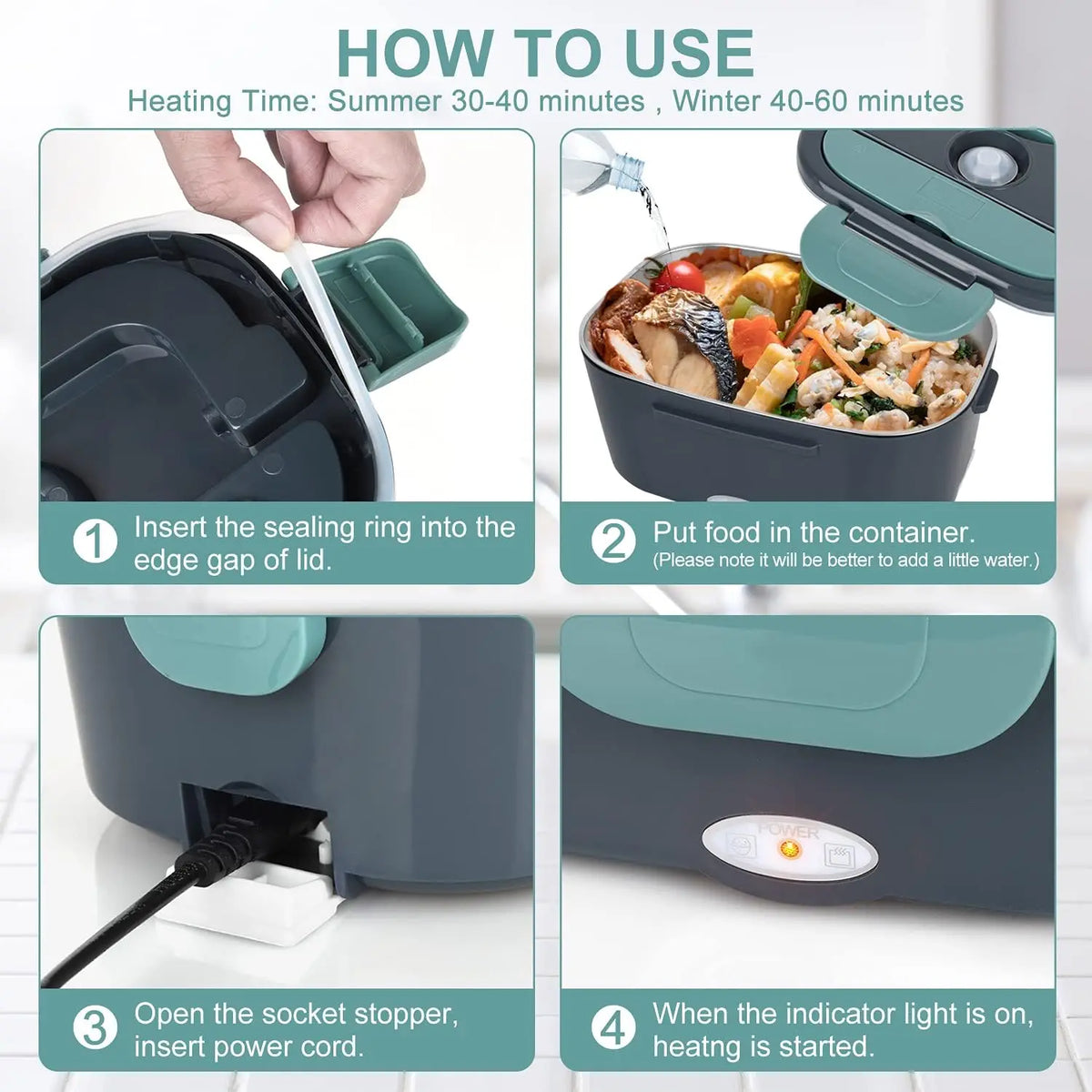Lism Portable Electric Lunch Box Warmer For Car And Camping