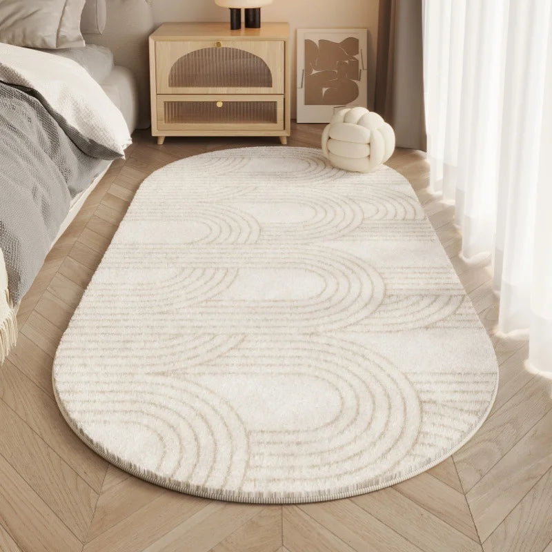 Minimalist Thick Plush Line Carpet For Living Room And Bedroom