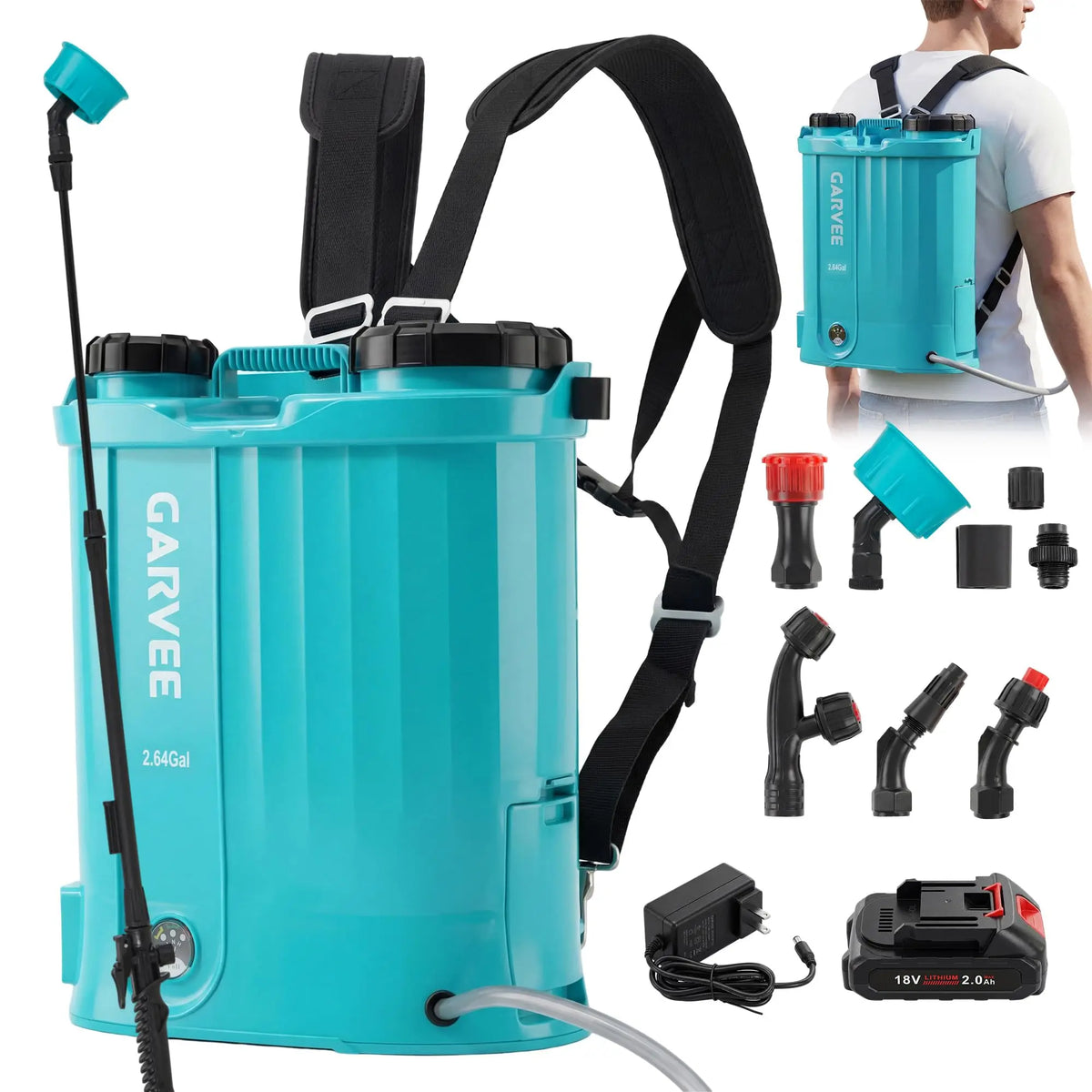 Jadosiler Battery Powered Backpack Sprayer For Lawn And Garden