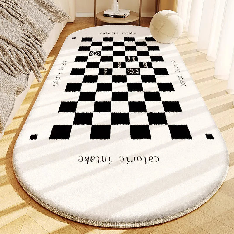 Minimalist Thick Plush Line Carpet For Living Room And Bedroom