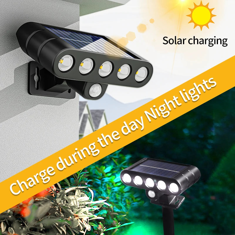 Famcdc 4 Pack Solar Outdoor Landscape Led Spotlights Lawn Garden