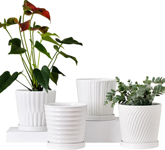 Premium Ceramic Planter Pots Featuring Easy Drainage And Matching Saucers