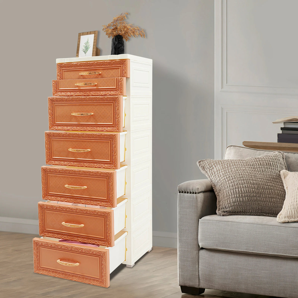 Bymaocar 6 Tier 7 Drawer Rolling Storage Cabinet Organizer
