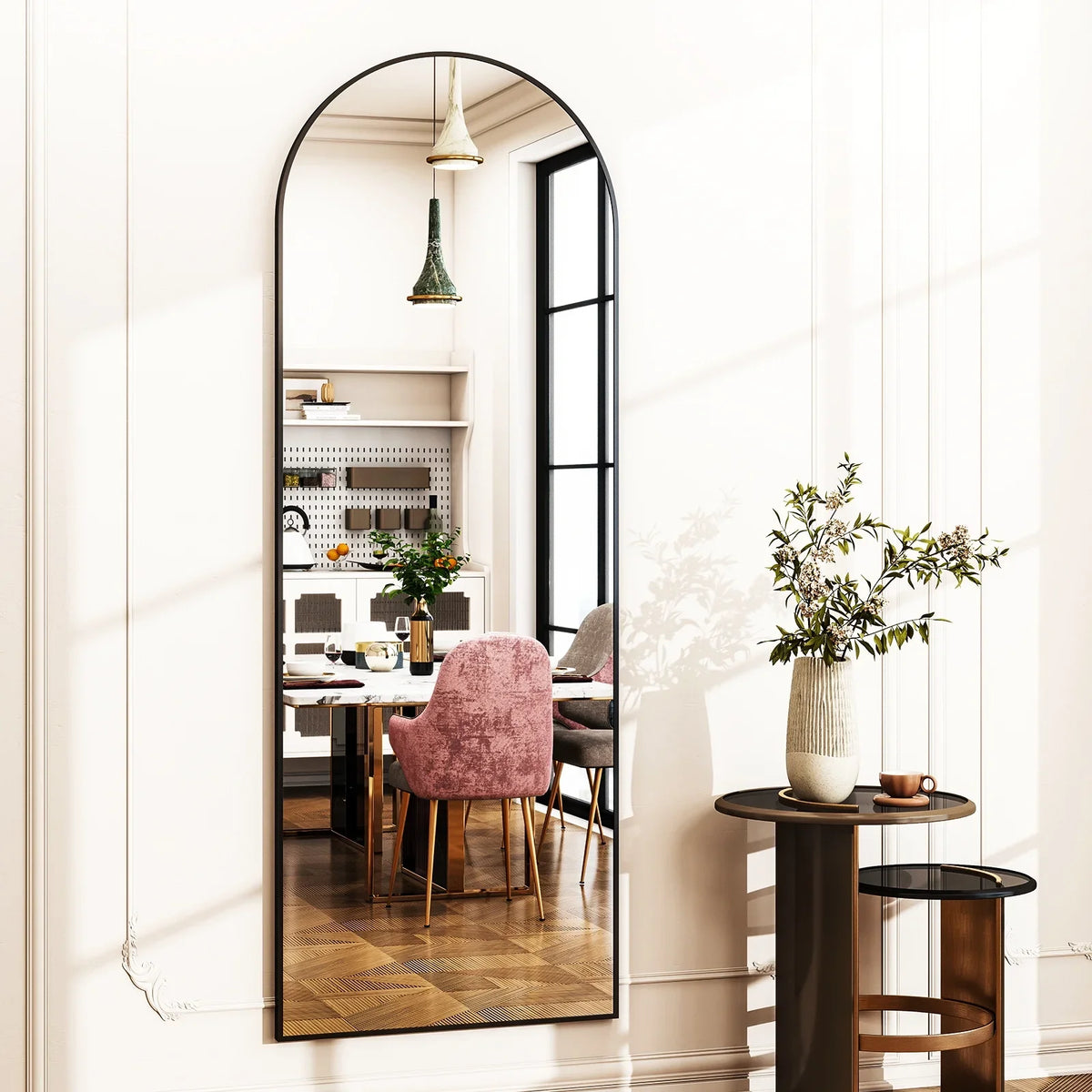Elegant Arched Free Standing Full Length Mirror For Home Decor