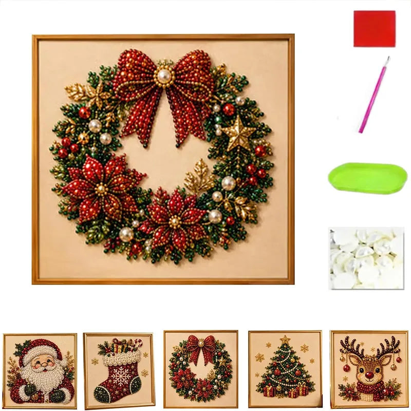 Christmas Pearl Diamond Painting DIY Wall Art Craft Kit