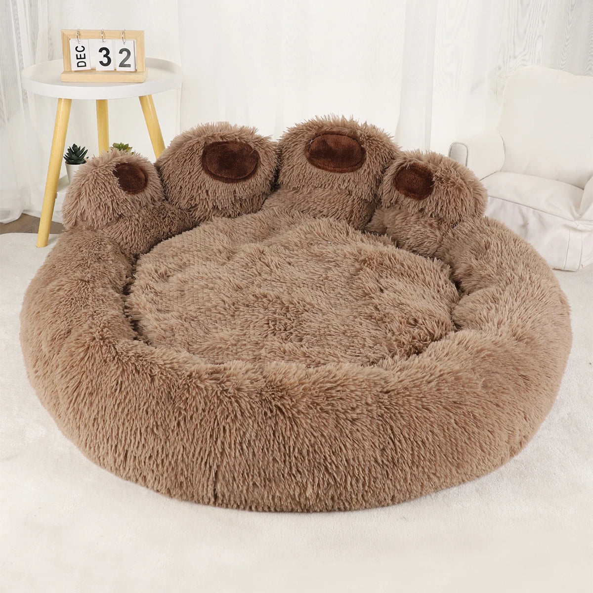 BeiYu Pet Fluffy Warm Dog Bed With Breathable Cushion