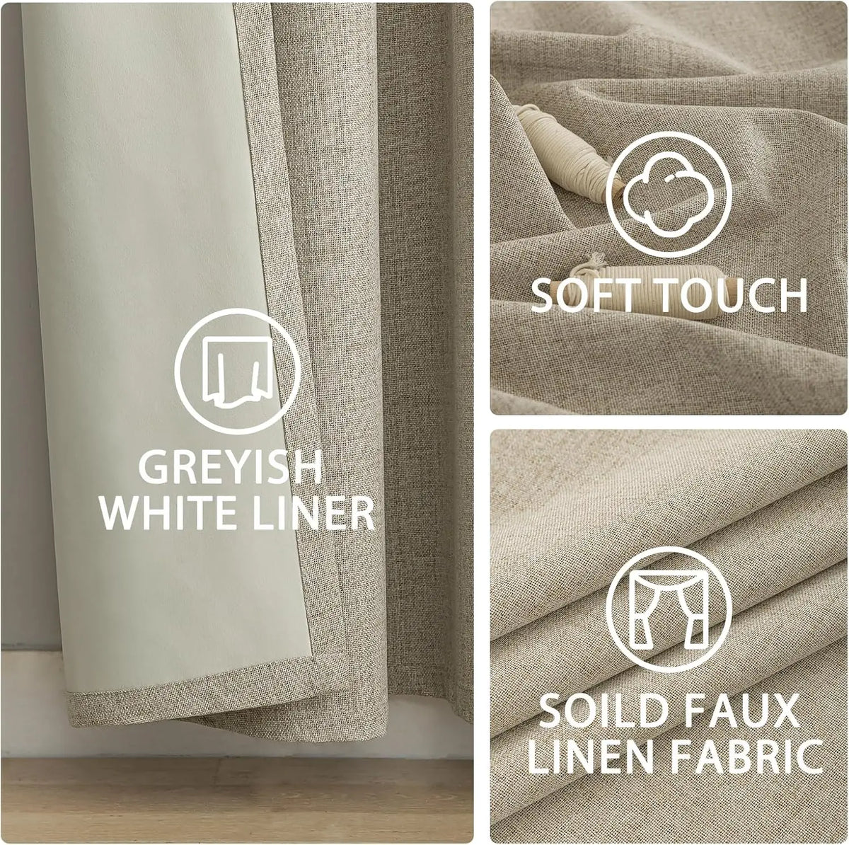 Custom Blackout Window Curtains With Static Cling And Ceiling Mount