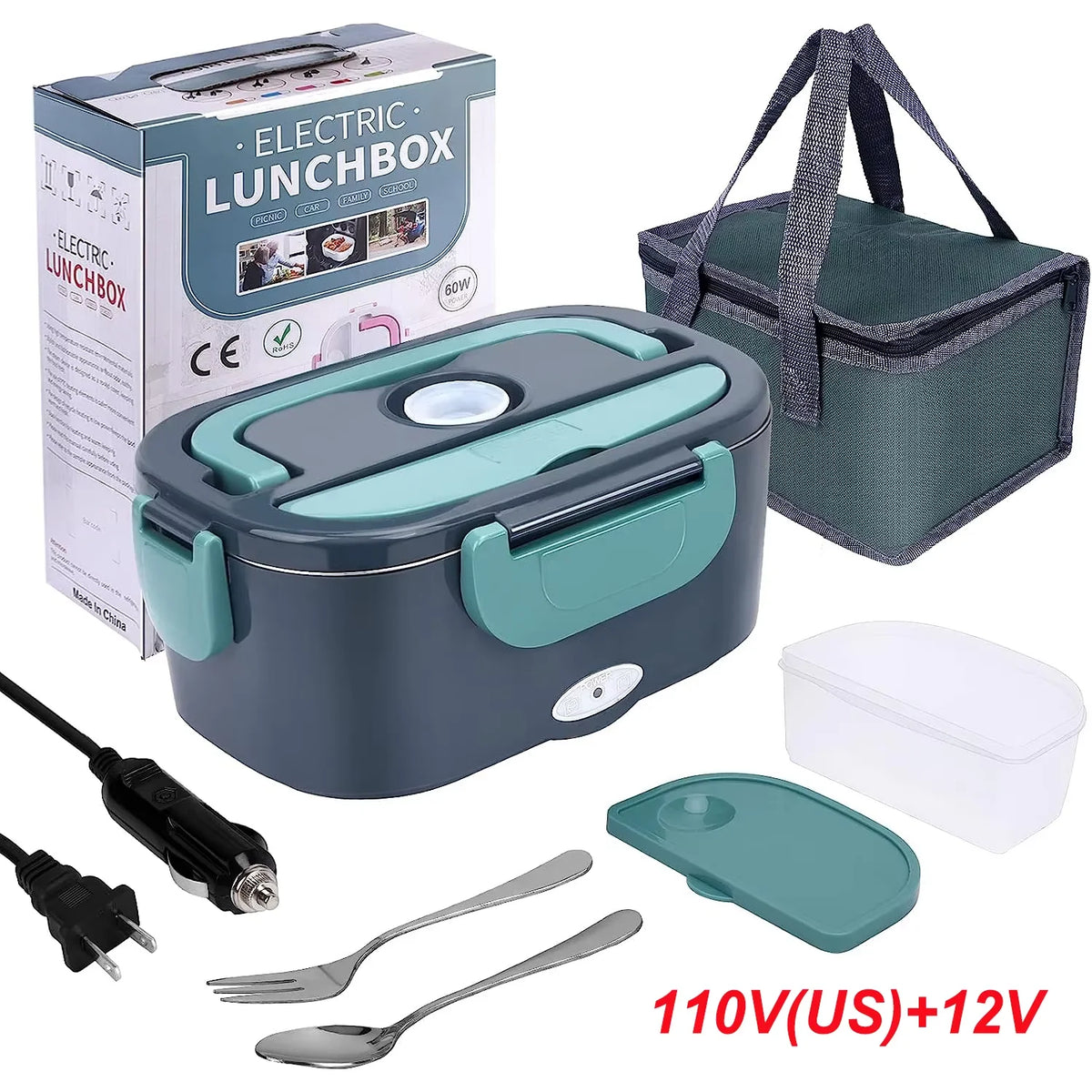 Lism Portable Electric Lunch Box Warmer For Car And Camping