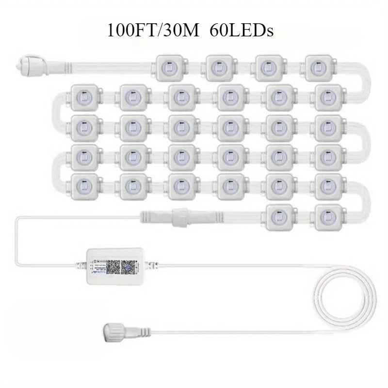 GCTECHING Waterproof Permanent Outdoor LED String Lights Decoration